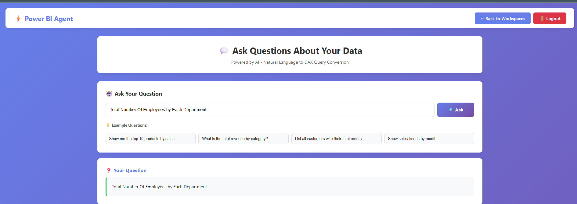 Query Results with Visualization